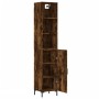 Aparador de madera contrachapada roble ahumado 34,5x34x180 cm de vidaXL, Aparadores - Ref: Foro24-3189642, Precio: 85,99 €, D...