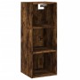 Aparador de madera contrachapada roble ahumado 34,5x34x180 cm de vidaXL, Aparadores - Ref: Foro24-3189642, Precio: 85,99 €, D...