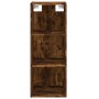 Aparador de madera contrachapada roble ahumado 34,5x34x180 cm de vidaXL, Aparadores - Ref: Foro24-3189642, Precio: 85,99 €, D...