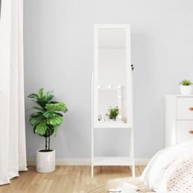 Floor mirror with jewelry cabinet and white LED lights by vidaXL, Mirrors - Ref: Foro24-353265, Price: 119,56 €, Discount: %