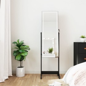 Standing mirror with jewelry box and black LED lights by vidaXL, Mirrors - Ref: Foro24-353263, Price: 140,65 €, Discount: %