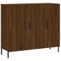 Aparador de madera de ingeniería marrón roble 90x34x80 cm de vidaXL, Aparadores - Ref: Foro24-828123, Precio: 87,08 €, Descue...