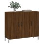 Aparador de madera de ingeniería marrón roble 90x34x80 cm de vidaXL, Aparadores - Ref: Foro24-828123, Precio: 87,08 €, Descue...