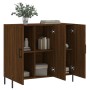 Aparador de madera de ingeniería marrón roble 90x34x80 cm de vidaXL, Aparadores - Ref: Foro24-828123, Precio: 87,08 €, Descue...