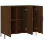 Aparador de madera de ingeniería marrón roble 90x34x80 cm de vidaXL, Aparadores - Ref: Foro24-828123, Precio: 87,08 €, Descue...