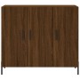 Aparador de madera de ingeniería marrón roble 90x34x80 cm de vidaXL, Aparadores - Ref: Foro24-828123, Precio: 87,08 €, Descue...