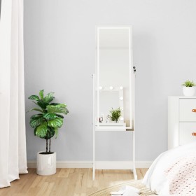 Standing mirror with jewelry box and white LED lights by vidaXL, Mirrors - Ref: Foro24-353262, Price: 114,99 €, Discount: %