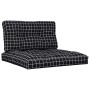 Kissen für Palettensofa 2 Stück schwarz karierter Stoff von vidaXL, Kissen für Stühle und Sofas - Ref: Foro24-360705, Preis: ...