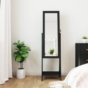 Standing mirror with jewelry box and black LED lights by vidaXL, Mirrors - Ref: Foro24-353266, Price: 145,60 €, Discount: %