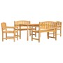 5-piece garden dining set solid teak wood by vidaXL, Garden sets - Ref: Foro24-3157939, Price: 820,17 €, Discount: %