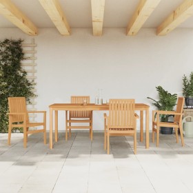 5-piece garden dining set solid teak wood by vidaXL, Garden sets - Ref: Foro24-3157919, Price: 803,99 €, Discount: %