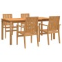 5-piece garden dining set solid teak wood by vidaXL, Garden sets - Ref: Foro24-3157919, Price: 803,34 €, Discount: %