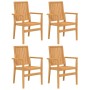 5-piece garden dining set solid teak wood by vidaXL, Garden sets - Ref: Foro24-3157919, Price: 803,34 €, Discount: %