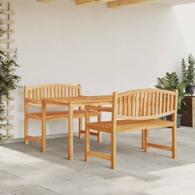 Garden dining set 3 pieces solid teak wood by vidaXL, Garden sets - Ref: Foro24-3157937, Price: 663,52 €, Discount: %