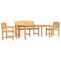 Garden dining set 4 pieces solid teak wood by vidaXL, Garden sets - Ref: Foro24-3157944, Price: 693,62 €, Discount: %