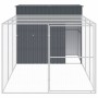 Hundehütte mit Corral grau verzinktem Stahl 214x457x181 cm von vidaXL, Hundehütten - Ref: Foro24-3189132, Preis: 582,03 €, Ra...