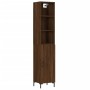 Aparador alto madera contrachapada roble marrón 34,5x34x180 cm de vidaXL, Aparadores - Ref: Foro24-3189644, Precio: 89,99 €, ...