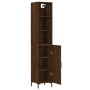 Aparador alto madera contrachapada roble marrón 34,5x34x180 cm de vidaXL, Aparadores - Ref: Foro24-3189644, Precio: 89,99 €, ...