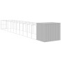 Doghouse corral light gray galvanized steel 214x1273x181cm by vidaXL, Dog kennels - Ref: Foro24-3189130, Price: 970,34 €, Dis...