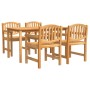 5-piece garden dining set solid teak wood by vidaXL, Garden sets - Ref: Foro24-3157927, Price: 588,99 €, Discount: %