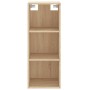 Aparador de madera contrachapada roble Sonoma 34,5x34x180 cm de vidaXL, Aparadores - Ref: Foro24-3189656, Precio: 111,03 €, D...