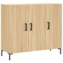 Aparador de madera de ingeniería roble Sonoma 90x34x80 cm de vidaXL, Aparadores - Ref: Foro24-828111, Precio: 80,69 €, Descue...