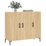 Aparador de madera de ingeniería roble Sonoma 90x34x80 cm de vidaXL, Aparadores - Ref: Foro24-828111, Precio: 80,69 €, Descue...