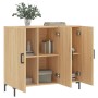 Aparador de madera de ingeniería roble Sonoma 90x34x80 cm de vidaXL, Aparadores - Ref: Foro24-828111, Precio: 80,69 €, Descue...