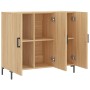 Aparador de madera de ingeniería roble Sonoma 90x34x80 cm de vidaXL, Aparadores - Ref: Foro24-828111, Precio: 80,69 €, Descue...