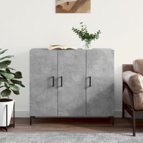 Concrete gray engineered wood sideboard 90x34x80 cm by vidaXL, Sideboards - Ref: Foro24-828112, Price: 84,87 €, Discount: %