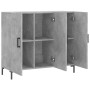 Aparador de madera de ingeniería gris hormigón 90x34x80 cm de vidaXL, Aparadores - Ref: Foro24-828112, Precio: 85,21 €, Descu...