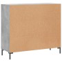 Aparador de madera de ingeniería gris hormigón 90x34x80 cm de vidaXL, Aparadores - Ref: Foro24-828112, Precio: 85,21 €, Descu...