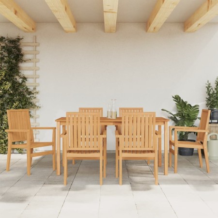 Garden dining set 7 pieces solid teak wood by vidaXL, Garden sets - Ref: Foro24-3157918, Price: 1,00 €, Discount: %