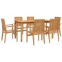 Garden dining set 7 pieces solid teak wood by vidaXL, Garden sets - Ref: Foro24-3157918, Price: 1,00 €, Discount: %