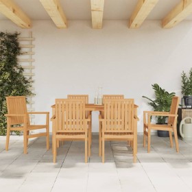 Garden dining set 7 pieces solid teak wood by vidaXL, Garden sets - Ref: Foro24-3157914, Price: 1,00 €, Discount: %