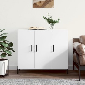 White engineered wood sideboard 90x34x80 cm by vidaXL, Sideboards - Ref: Foro24-828116, Price: 89,79 €, Discount: %