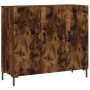 Aparador de madera de ingeniería roble ahumado 90x34x80 cm de vidaXL, Aparadores - Ref: Foro24-828113, Precio: 66,99 €, Descu...