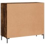 Aparador de madera de ingeniería roble ahumado 90x34x80 cm de vidaXL, Aparadores - Ref: Foro24-828113, Precio: 66,99 €, Descu...