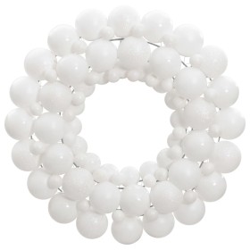 Corona de Navidad poliestireno blanca 45 cm de vidaXL, Adornos festivos - Ref: Foro24-356126, Precio: 25,99 €, Descuento: %