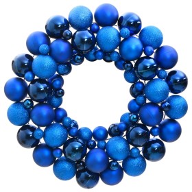 Corona de Navidad poliestireno azul 45 cm de vidaXL, Adornos festivos - Ref: Foro24-356129, Precio: 30,99 €, Descuento: %