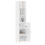 Aparador alto madera contrachapada blanco brillo 34,5x34x180 cm de vidaXL, Aparadores - Ref: Foro24-3189623, Precio: 102,58 €...