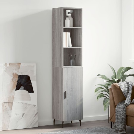 Tall gray Sonoma plywood sideboard 34.5x34x180 cm by vidaXL, Sideboards - Ref: Foro24-3189659, Price: 95,37 €, Discount: %