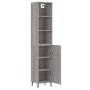 Tall gray Sonoma plywood sideboard 34.5x34x180 cm by vidaXL, Sideboards - Ref: Foro24-3189659, Price: 95,37 €, Discount: %