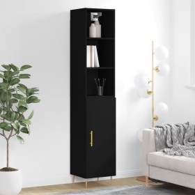 Black plywood sideboard 34.5x34x180 cm by vidaXL, Sideboards - Ref: Foro24-3189622, Price: 89,58 €, Discount: %