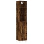 Aparador de madera contrachapada roble ahumado 34,5x34x180 cm de vidaXL, Aparadores - Ref: Foro24-3189626, Precio: 77,02 €, D...