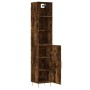 Aparador de madera contrachapada roble ahumado 34,5x34x180 cm de vidaXL, Aparadores - Ref: Foro24-3189626, Precio: 77,02 €, D...