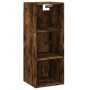 Aparador de madera contrachapada roble ahumado 34,5x34x180 cm de vidaXL, Aparadores - Ref: Foro24-3189626, Precio: 77,02 €, D...