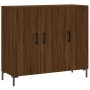 Aparador de madera de ingeniería marrón roble 90x34x80 cm de vidaXL, Aparadores - Ref: Foro24-828115, Precio: 80,47 €, Descue...