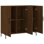 Engineered wood brown oak sideboard 90x34x80 cm by vidaXL, Sideboards - Ref: Foro24-828115, Price: 80,47 €, Discount: %