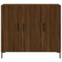 Aparador de madera de ingeniería marrón roble 90x34x80 cm de vidaXL, Aparadores - Ref: Foro24-828115, Precio: 80,47 €, Descue...